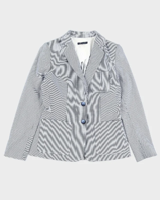 Tommy Hilfiger Blue Striped Blazer Jacket - S