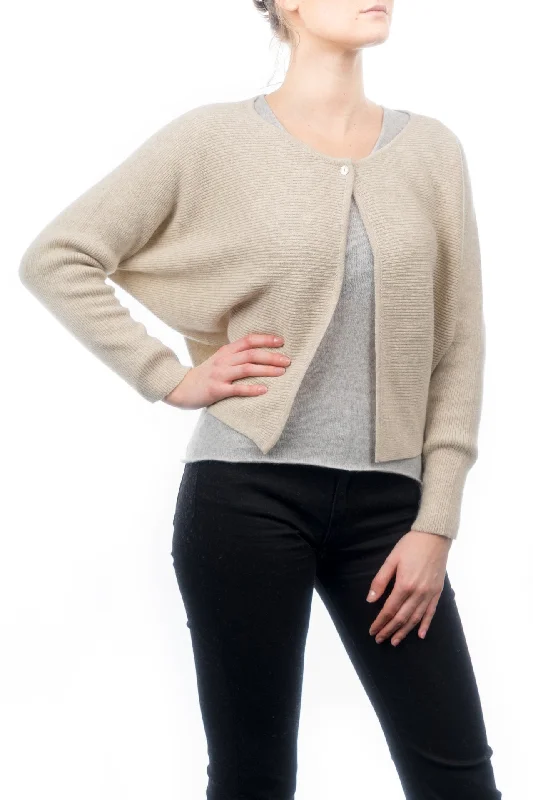 Cropped Cardigan 100% Cashmere