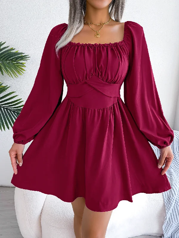 Casual Long Sleeves Short Daily Dresses