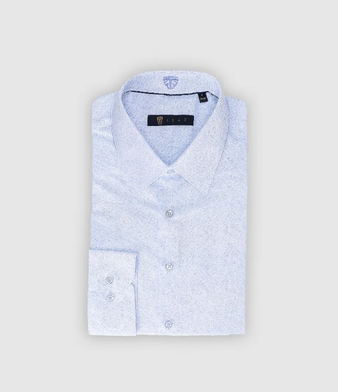 Chemise slim imprimée ciel PAQUITO