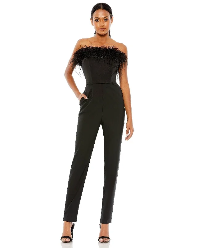 Mac Duggal 68146 Long Strapless Formal Jumpsuit