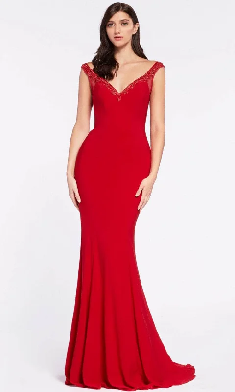 Cinderella Divine RV712 - Beaded Sheath Evening Dress