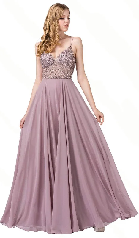 Dancing Queen - 2780 Beaded V-Neck Prom Gown