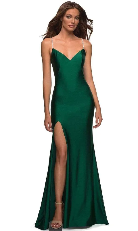 La Femme - 30435 Jeweled Strap Sheath Gown