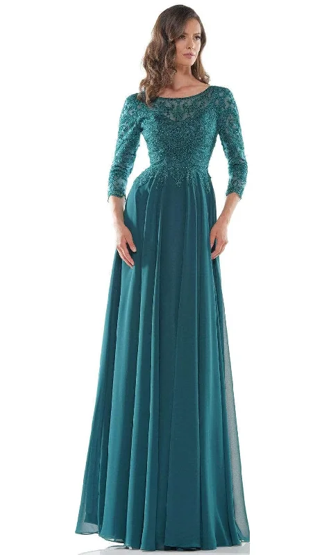 Marsoni by Colors M238SL - Bateau Embroidered Formal Gown