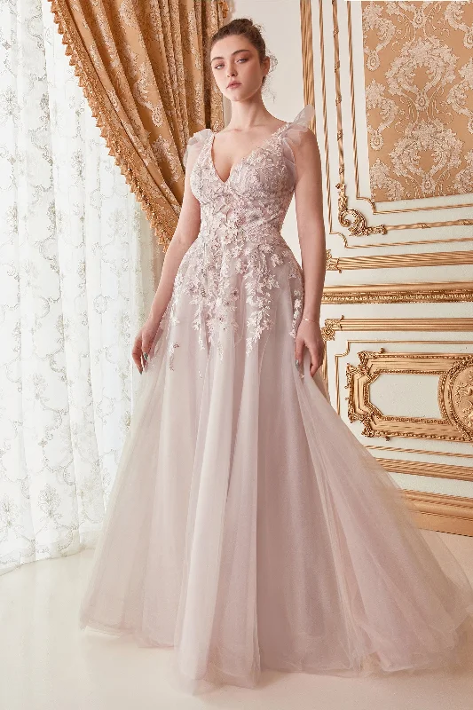 **Allure Bridal's Enchanting V-Neckline Gown: Timeless Elegance for Special Occasions**