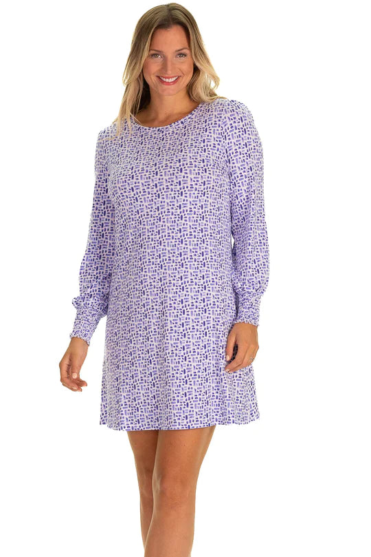 Duffield Lane Danica Dress Blue Basketweave