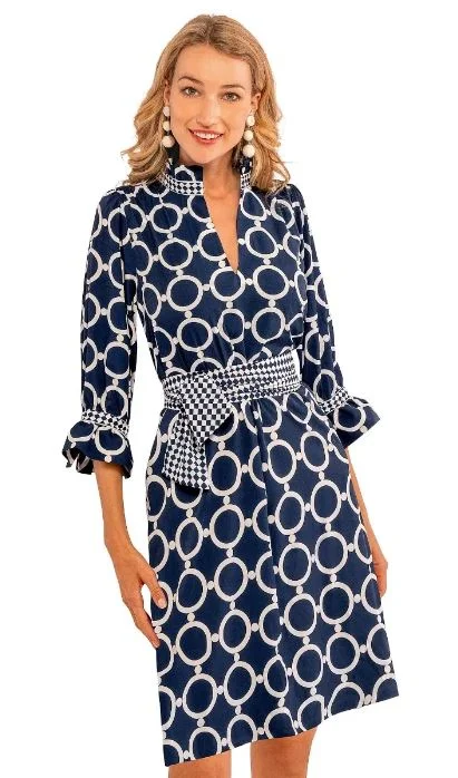 Gretchen Scott Outta Sight Tunic Dress - Dip & Dot Navy/White