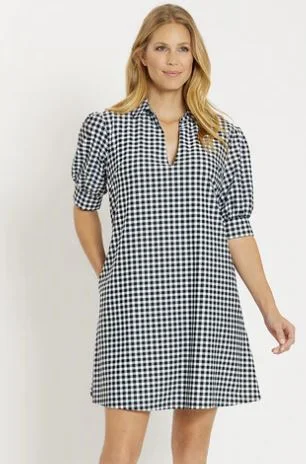 Jude Connally Emerson Dress Lightweight Jude Cloth Gingham Black