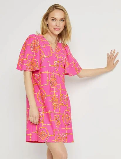 Jude Connally Willa Dress Jude Cloth Bamboo Lattice Pink/Apricot