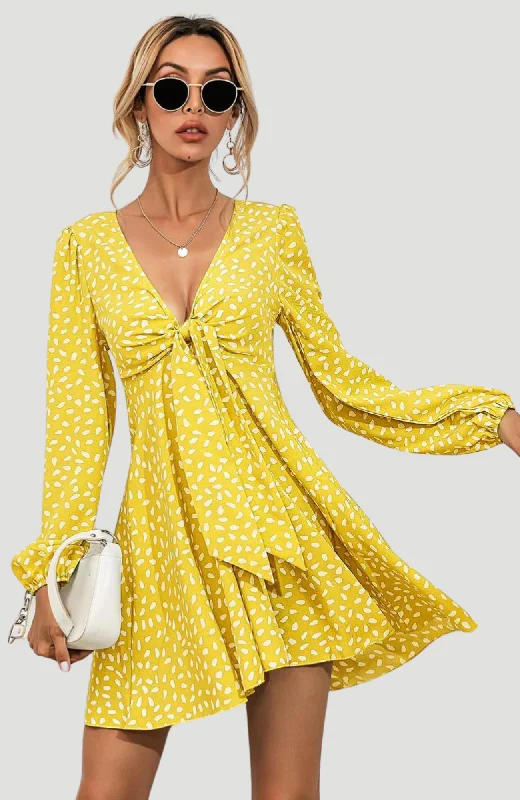 Enid Dress Yellow - KUCAH