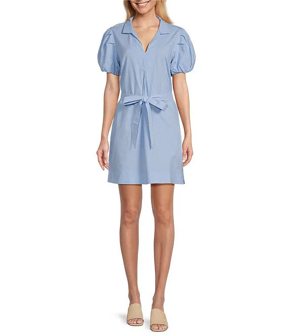 Tommy Bahama Nona Wave Puff Sleeve Dress Lt Sky