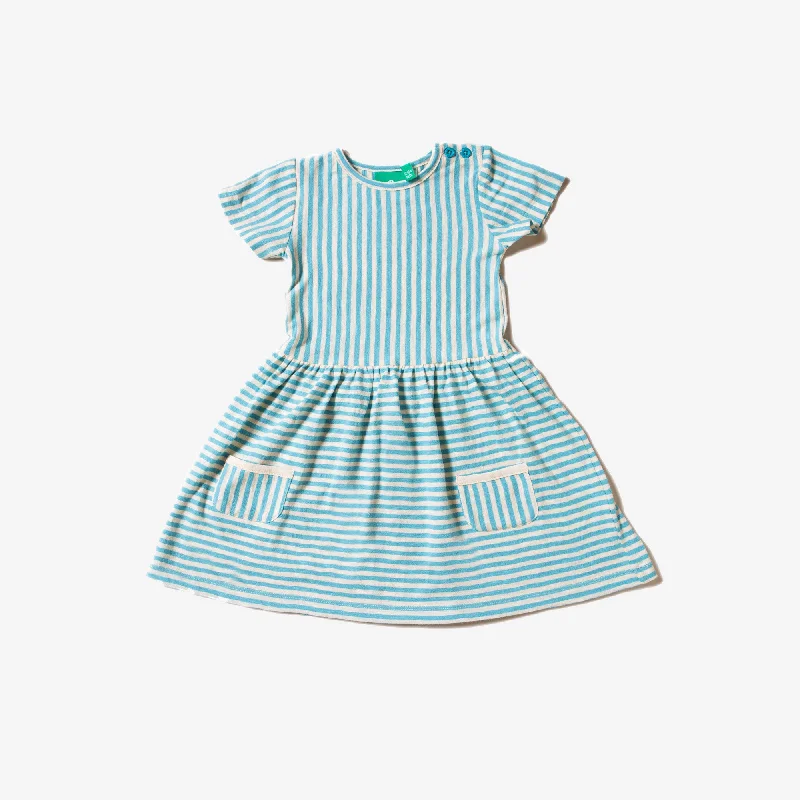 Corn Silk Blue Stripes Forever Dress