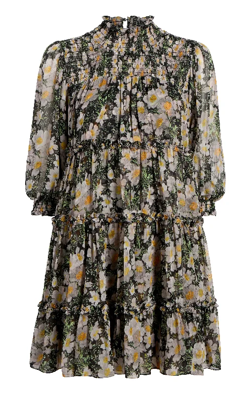 Cosmo Flowers Olive Dress