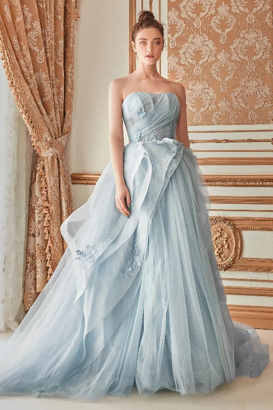 Enchanting Elegance: Ethereal Butterfly AppliquÃ© Gown for Unforgettable Occasions