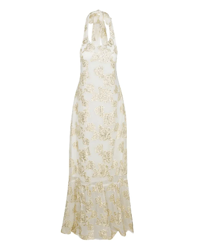 Golden Hour Halter Dress