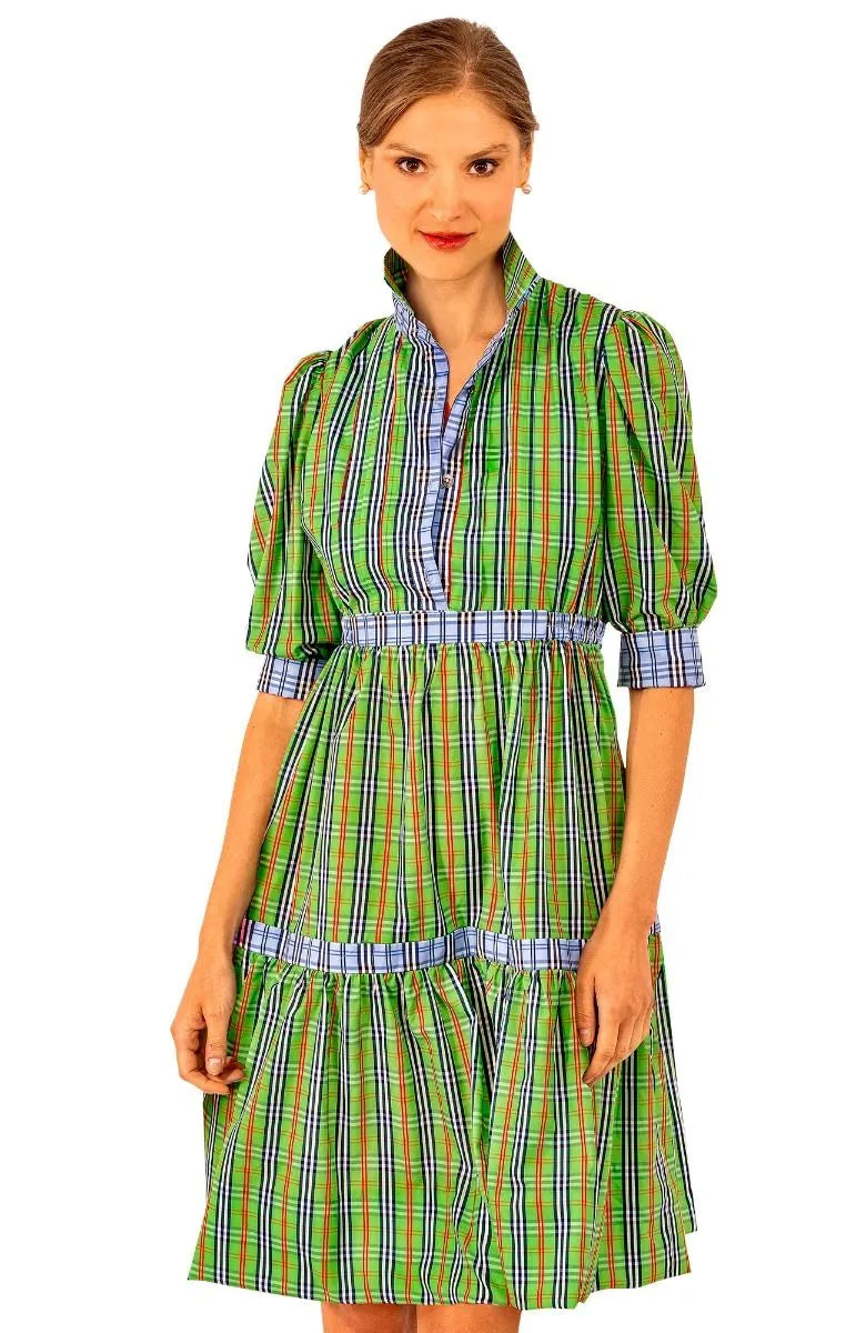 Gretchen Scott Damsel Dress Sunshine Plaid Green