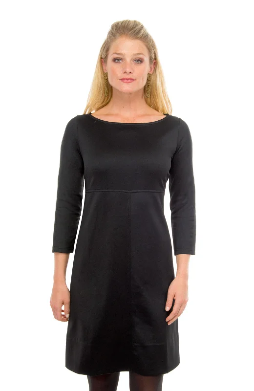 Gretchen Scott Jersey Debutante Empire Dress Black