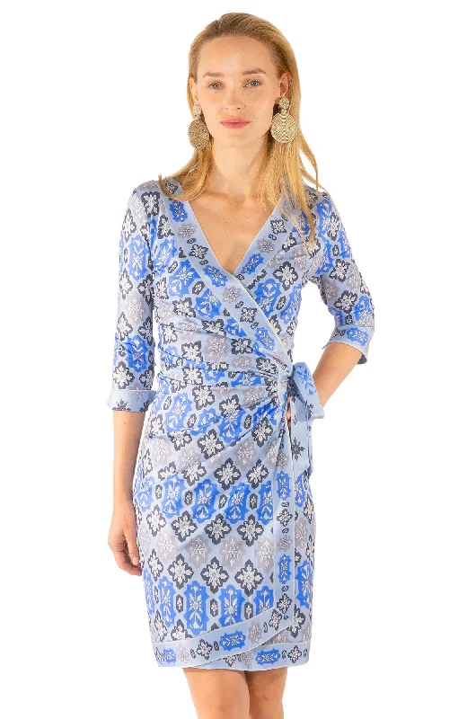 Gretchen Scott Jersey Wrap It Up Dress - Haveli Periwinkle