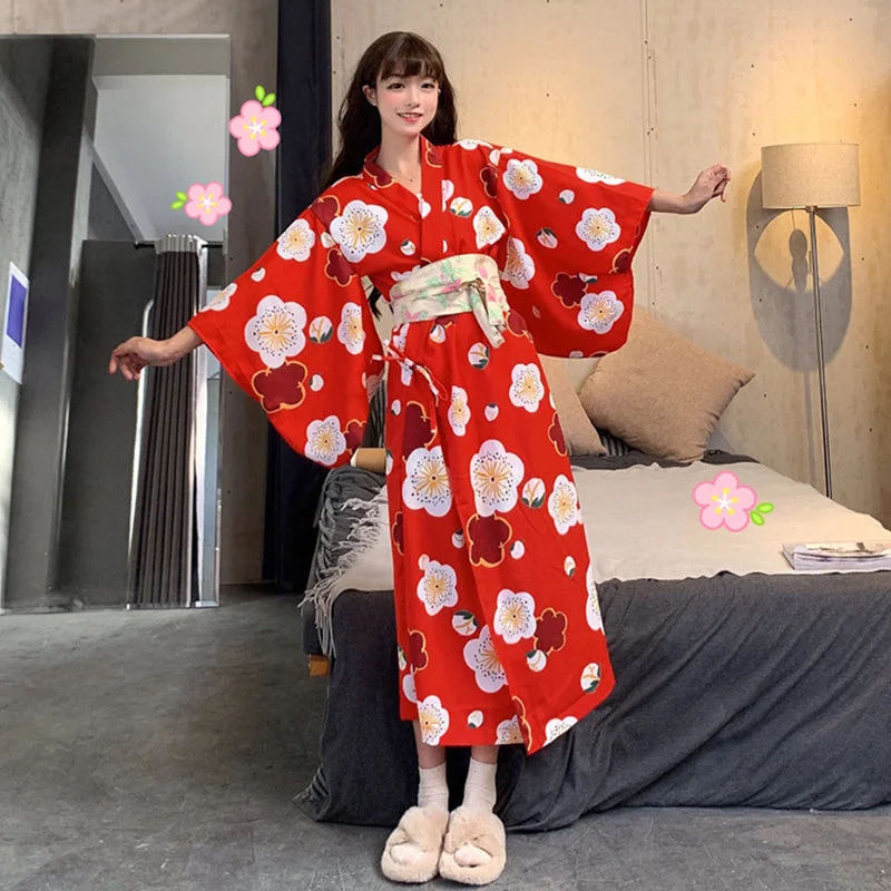 Japanese flower kimono dress yv30832