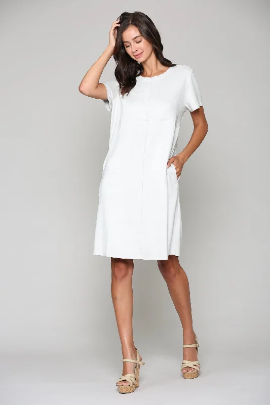 JOH Audrey Suede Dress Silver