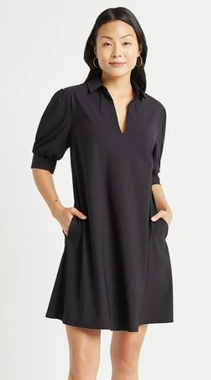 Jude Connally Emerson Dress Lightweight Jude Cloth Black