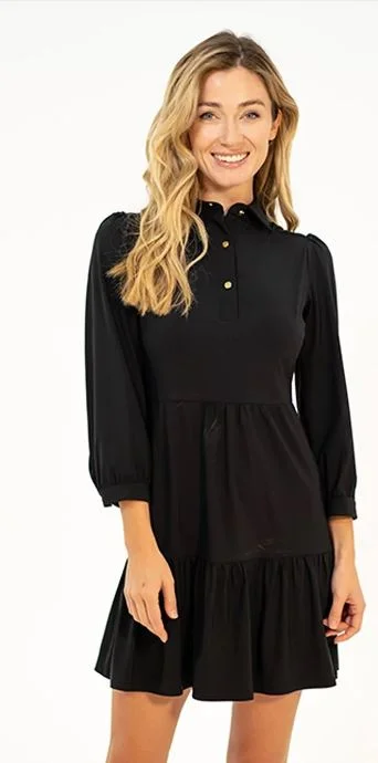 Jude Connally Henley Dress Black