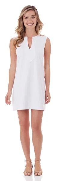 Jude Connally Teagan Ponte Shift Dress in White