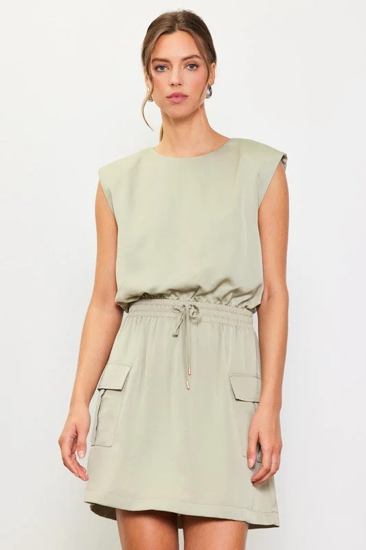 Muscle Tee Cargo Dress