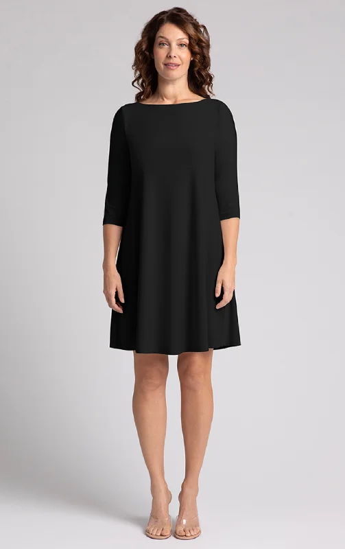 Nu Trapeze Dress 3/4 Sleeve