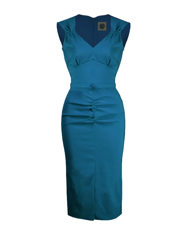 Rita Wiggle Dress - Teal