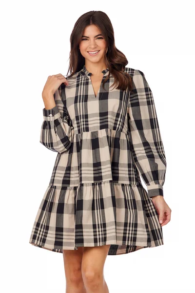 Shannon Tan Plaid Dress