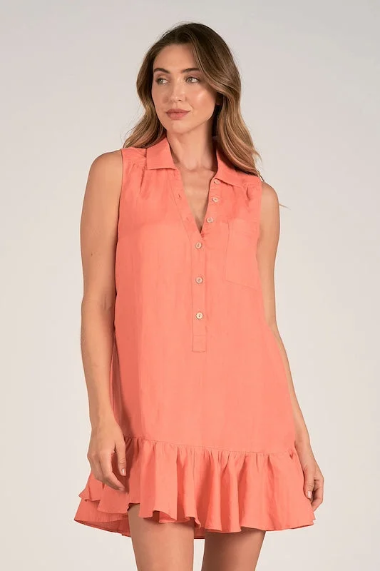 Sleeveless Collar Dress