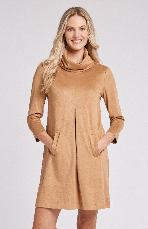 Tyler Boe Kim Faux Suede Dress Bronze