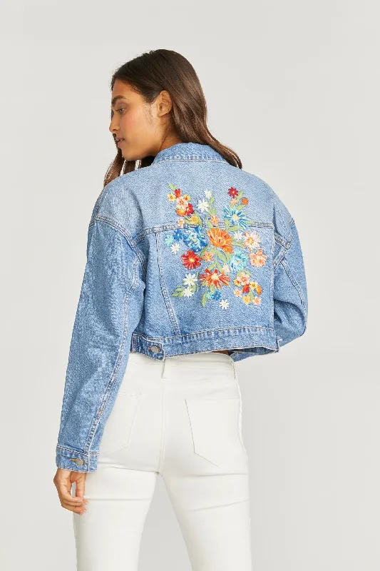 Le Bouquet Denim Crop Jacket