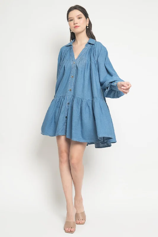 Wave Denim Dress