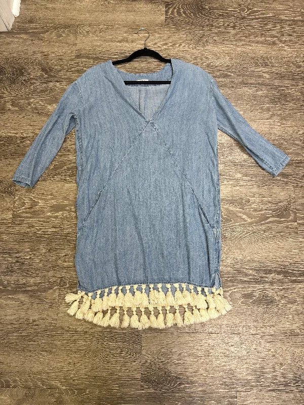 Rails Soft Denim Tassel Dress - XS