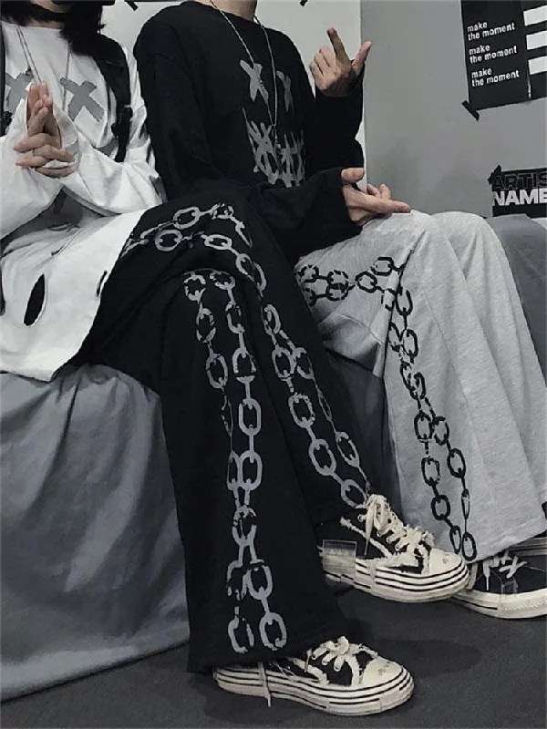 Grunge Women Aesthetic Pants Streetwear Sweatpants Gothic Casual Y2k Harajuku Femme Jogging Joggers Vintage Couple Trousers