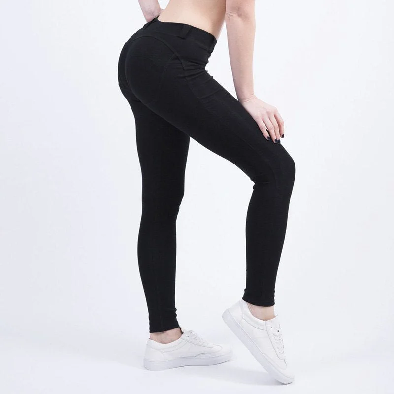 Leggings Women Low Waist Push Up Elastic Casual Fitness Legging Women Trousers Sexy Pants Girls Clothes Leggins