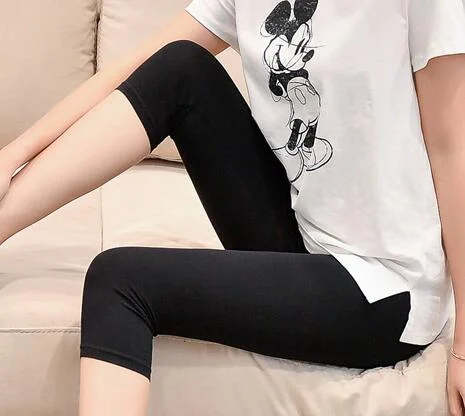 leggings S- 7XL Summer leggings women short legging pants thin women outside large size stretch grey black white 6XL 5XL 4XL 3XL