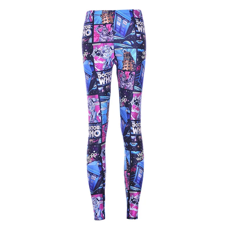 NEW Arrival 3587 Sexy Girl Women Doctor Who Tardis Cyberman 3D Prints Workout Elastic Fitness Leggings Pants