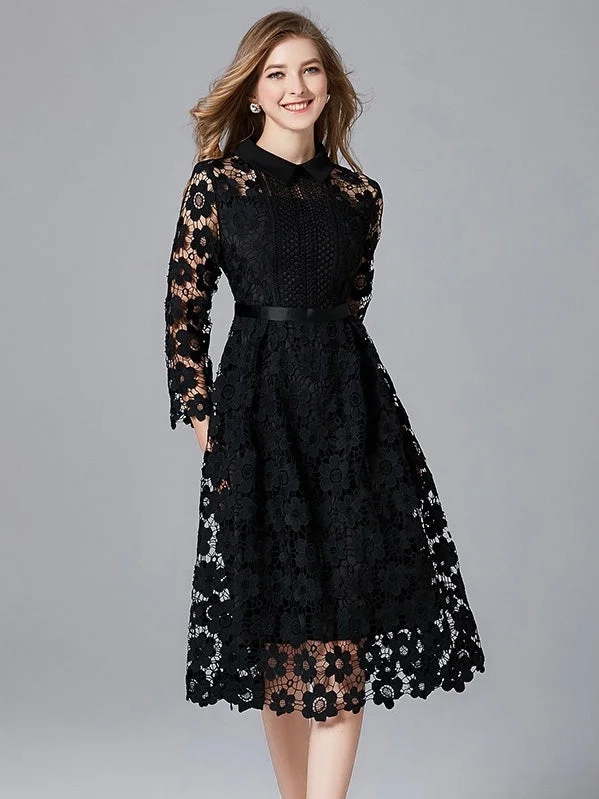 Black All Over Lace Dress