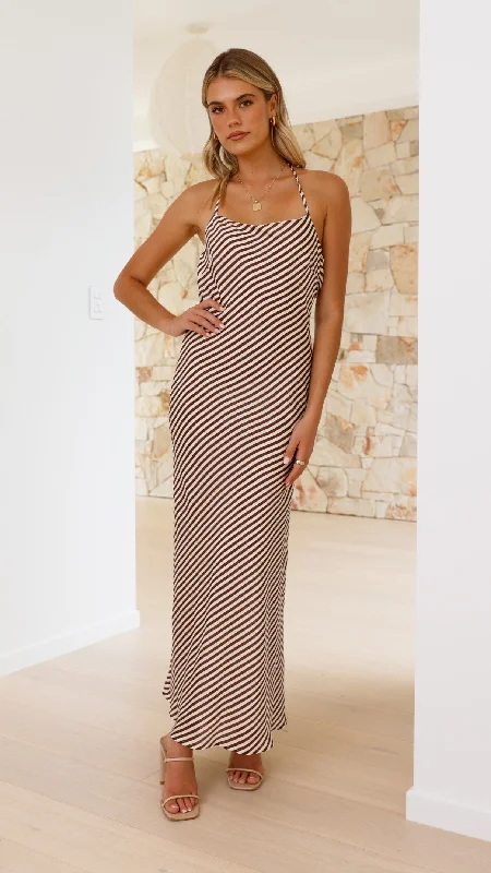 Rhea Maxi Dress - Brown