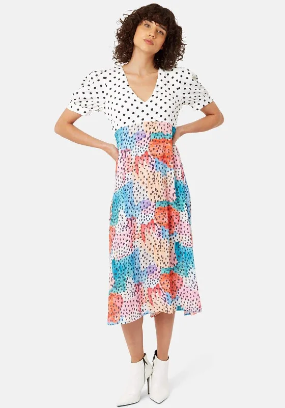 Traffic People Mia Polka Dot Midi Dress, Multi