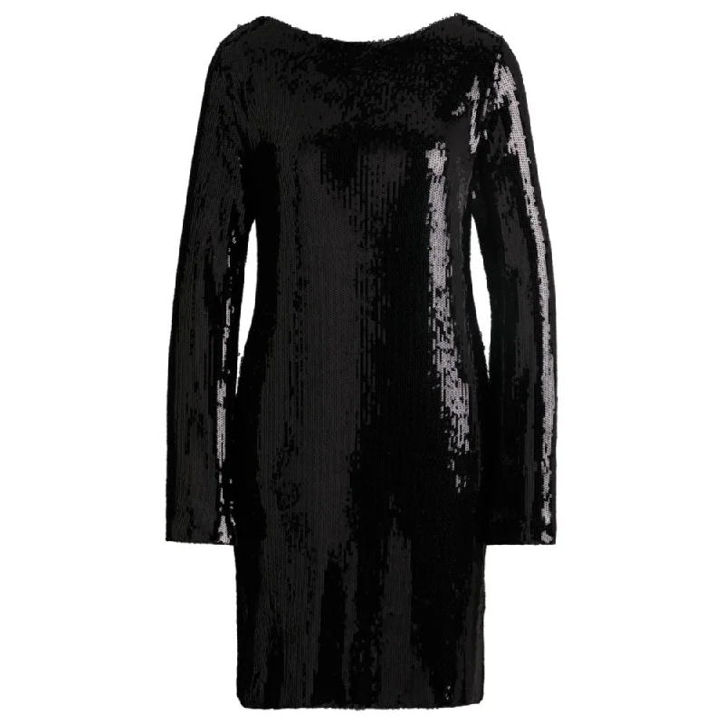 Long-sleeved sequinned dress