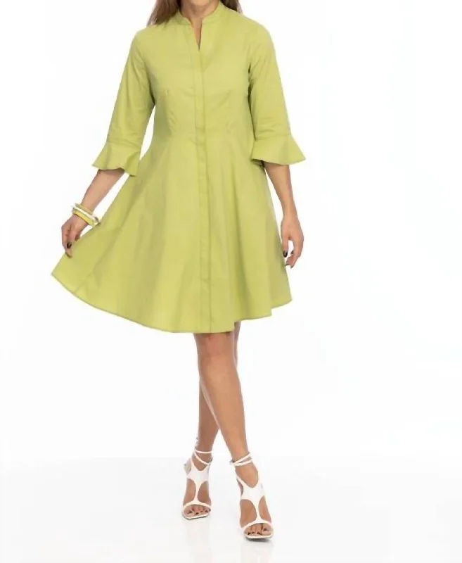 Victory Shirtdress In Lime