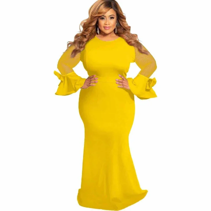 Long Sleeve Plus Size Dress